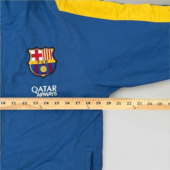 Nike Men's FC Barcelona Jacket Blue Qatar Airways Full Zip Soccer Sz Small - Picture 7 of 13